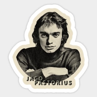 Retro Jaco Pastorius Sticker